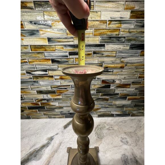 Vintage Brass Taper Candle Holder Candlesticks Made In India - Picture 7 of 7